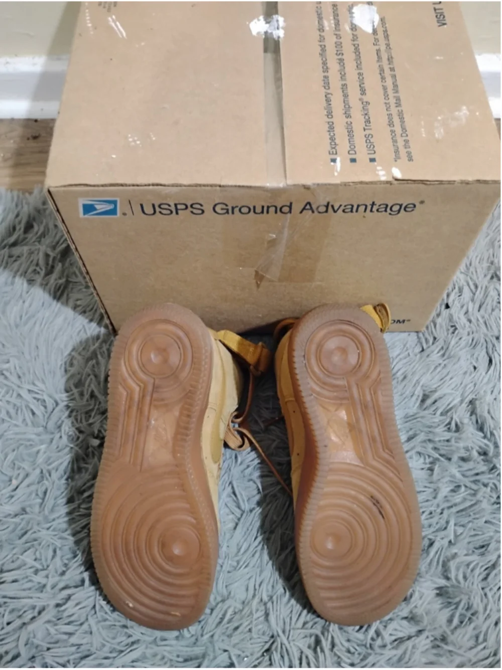 Nike Air Force 1 One High GS Youth Size 4.5 Wheat Flax Brown Suede CK0262-700